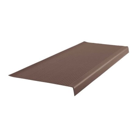 Roppe Vinyl Light Duty Ribbed Stair Tread Square Nose 12.41in x 72in Light Brown 72162P147